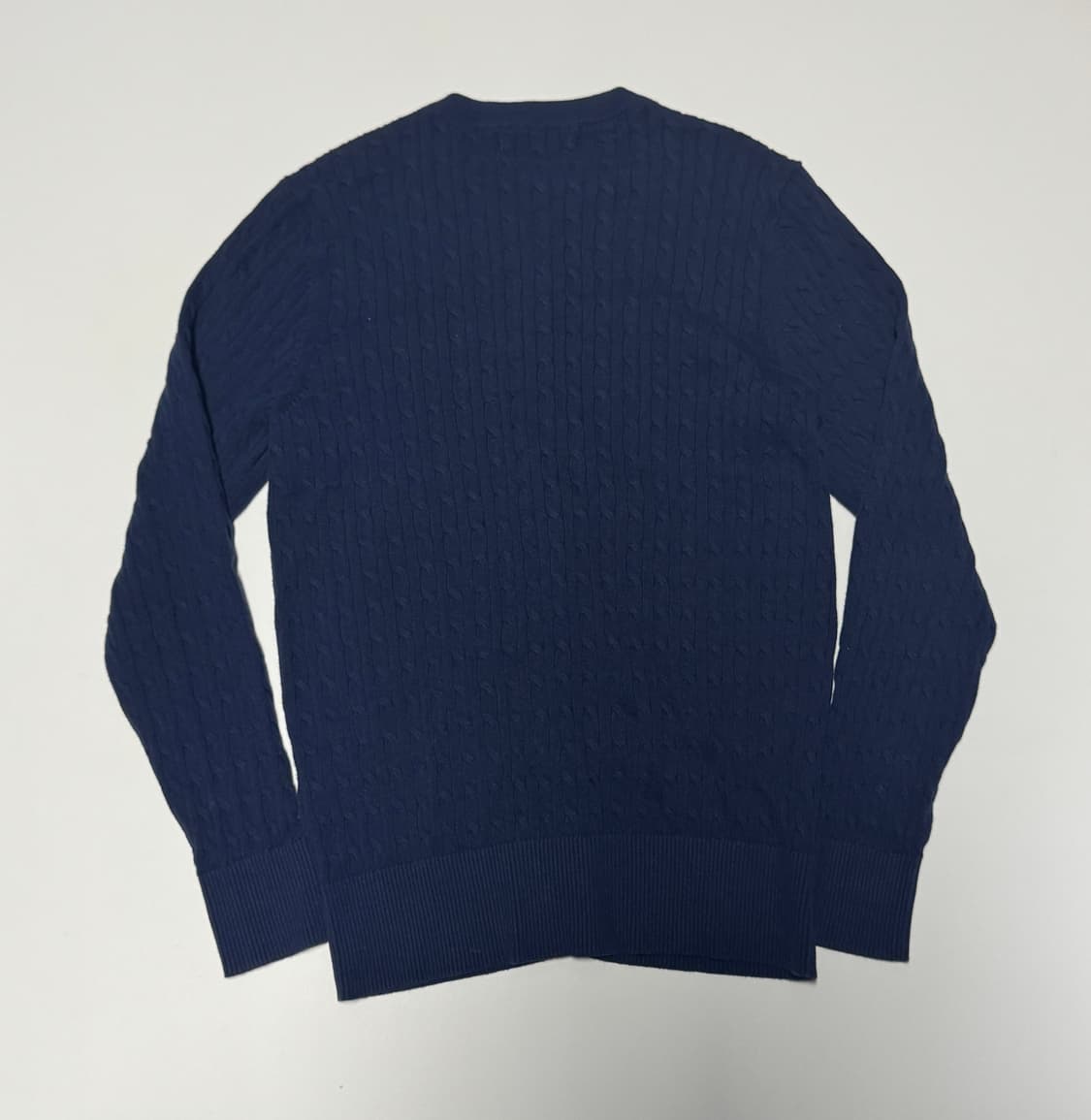 여성 us 폴로 꽈배기 가디건 M 네이비 상품이미지2