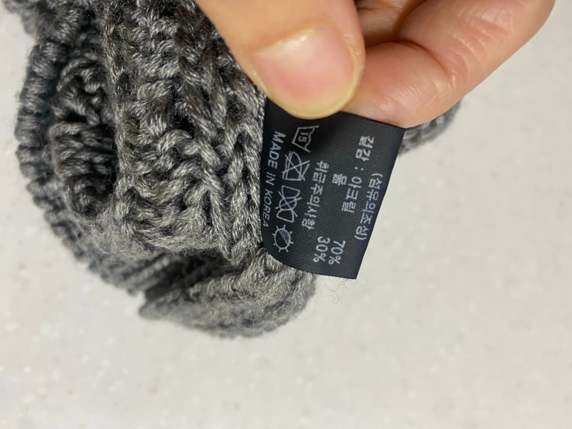 미치코 런던 니트 비니 회색 FREE 상품이미지5