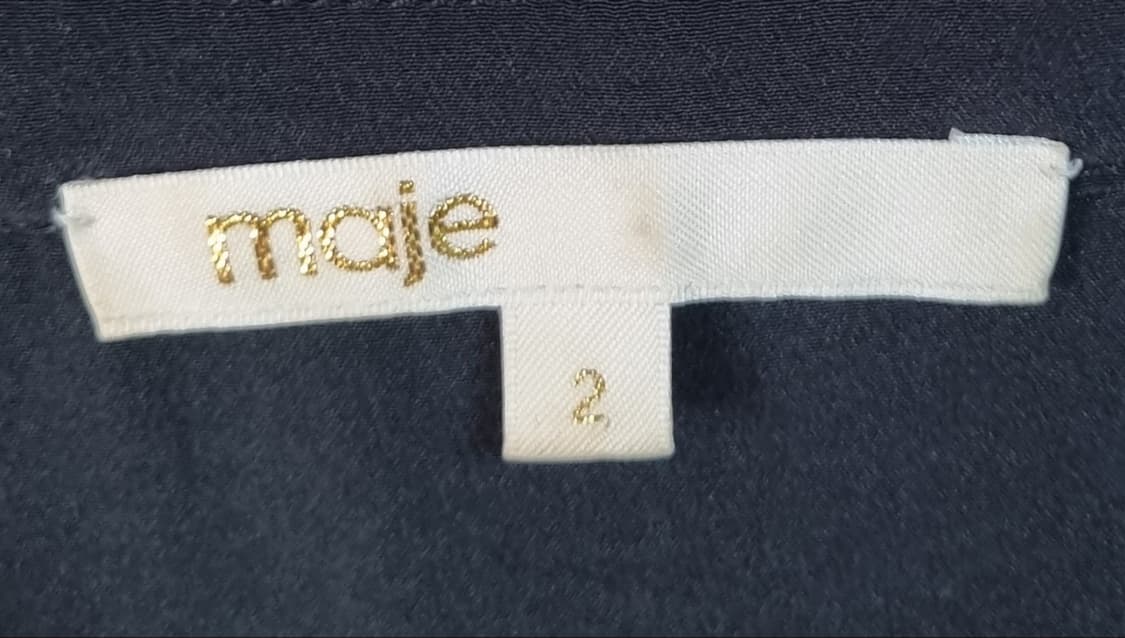 2사이즈) Maje 마쥬 블랙 실크/코튼 원피스 상품이미지3