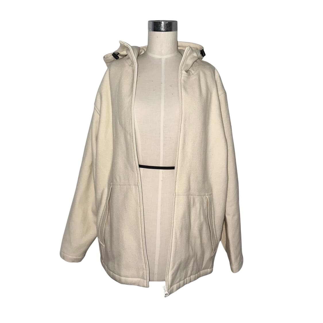 Ivory Wool Hooded Jacket 상품이미지2