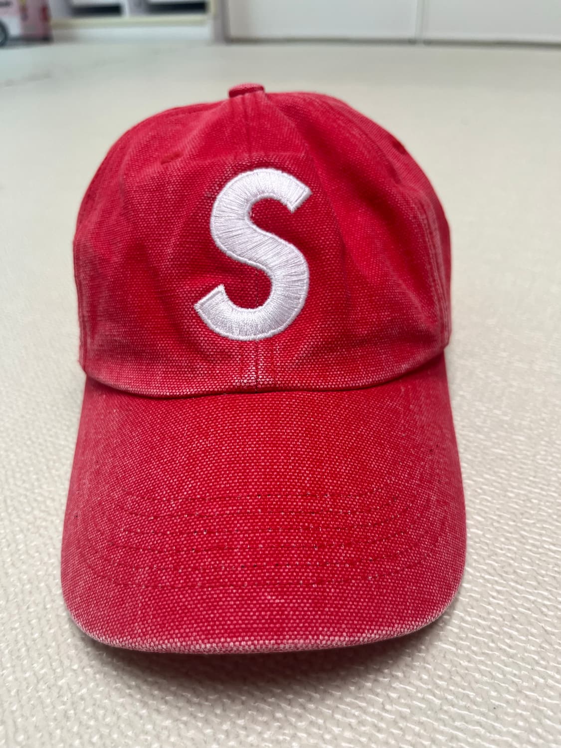 슈프림 피그먼트 코티드 s로고 캡 상품이미지3