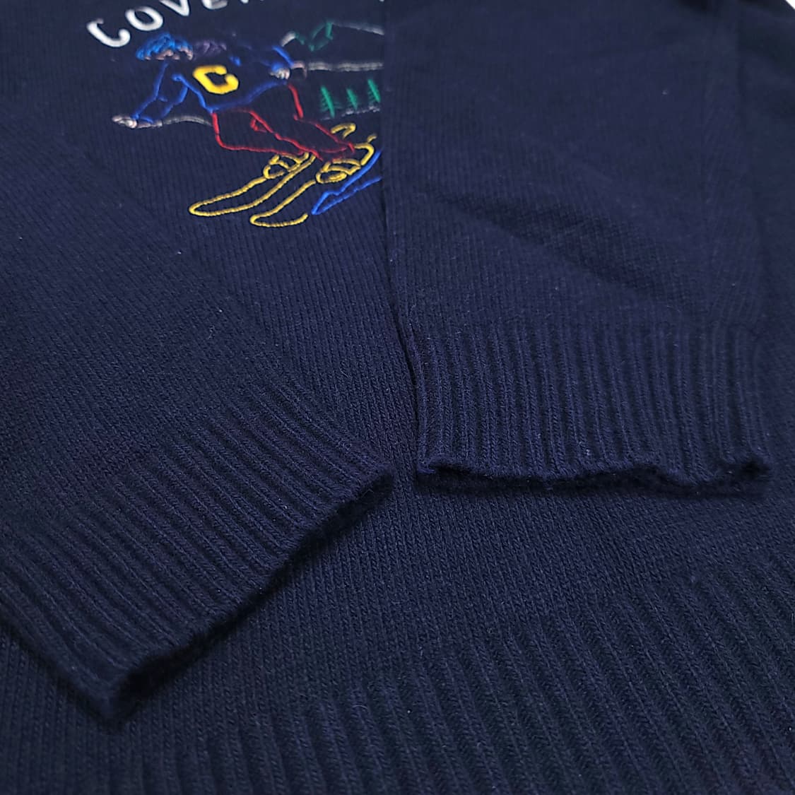 [L] 커버낫 네이비 울 혼방 스키자수 니트 상품이미지7