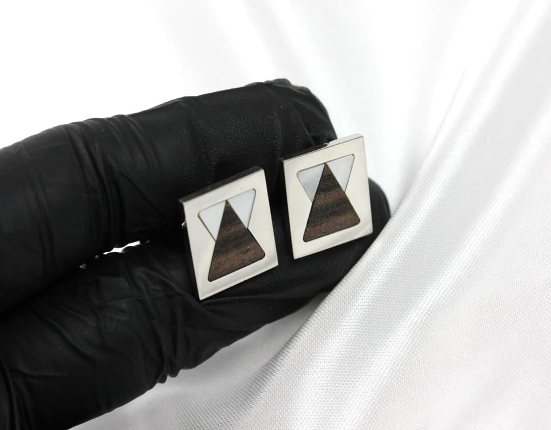 지방시 B+등급 천연자개 나무 한정판 남자 명품 커프스 상품이미지6