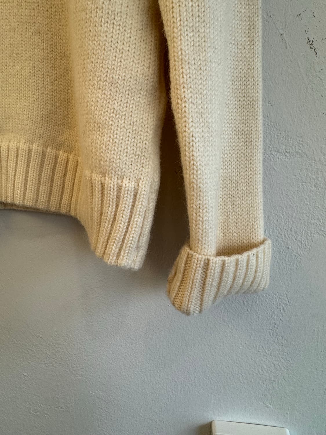 베이직 화이트 울 니트 상품이미지4