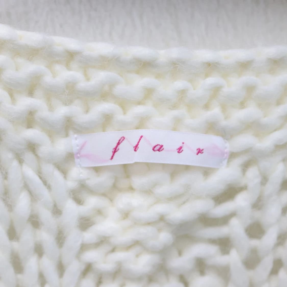 FLAIR 히메갸루 울 혼방 꽈배기 가디건 63057 상품이미지7