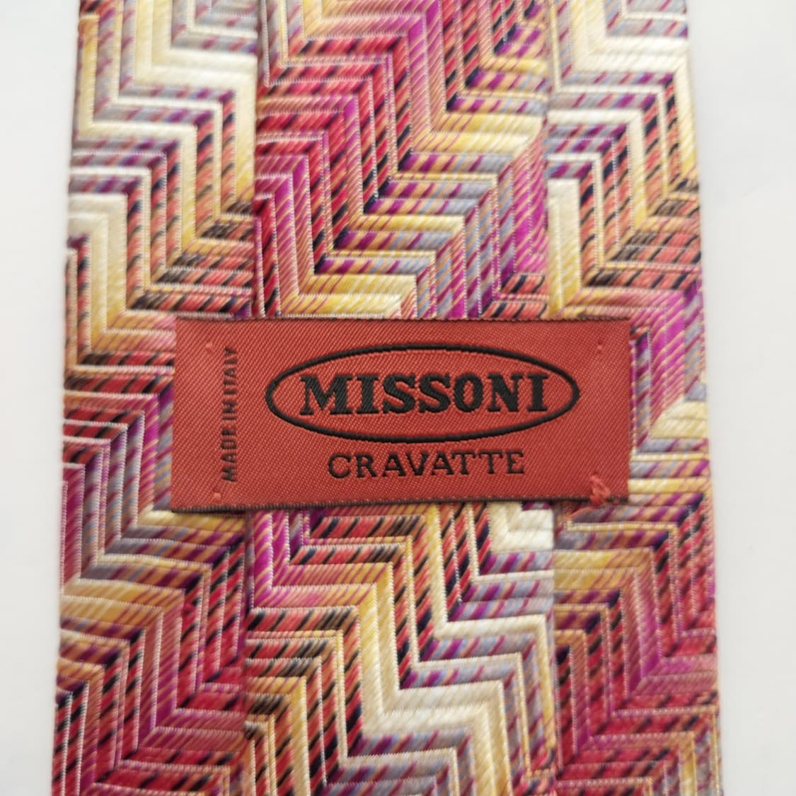 미쏘니 실크  멀티 헤링본 지그재그 넥타이 9.3cm A+등급 K2122 상품이미지7