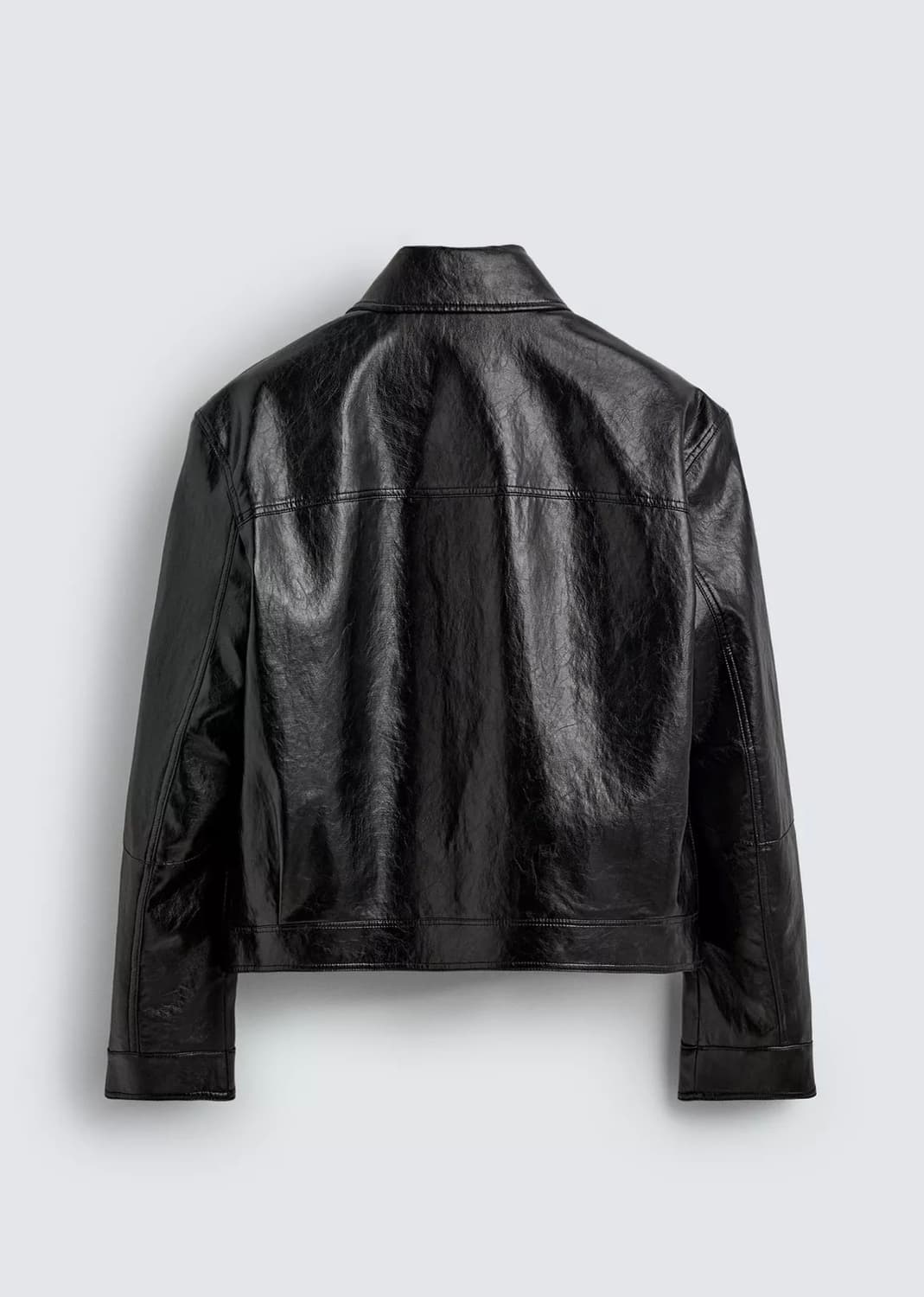 자라 블랙 레더 토글 자켓  상품이미지2