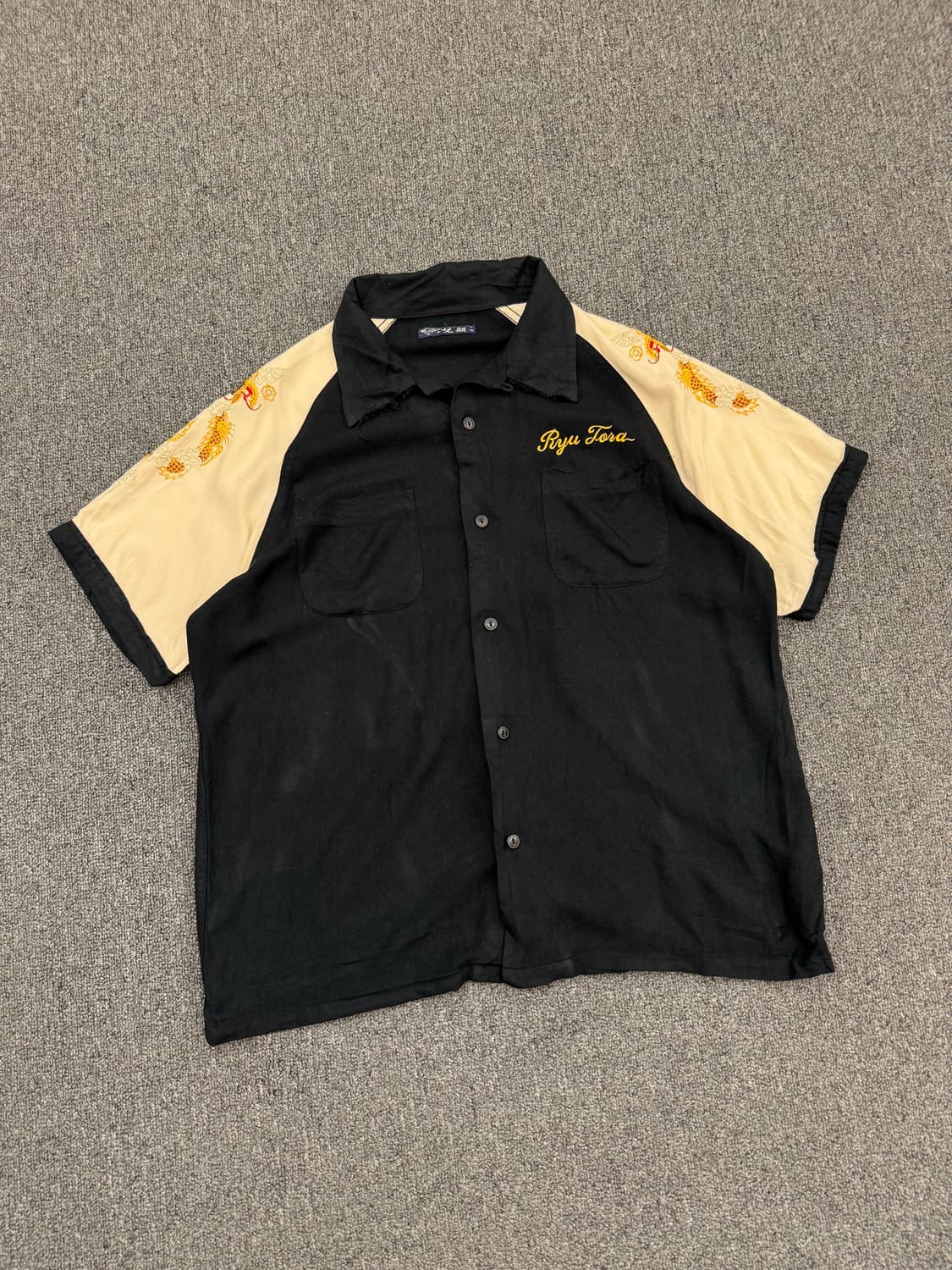 OS)Japanese vintage 자수 볼링 반팔셔츠 상품이미지2