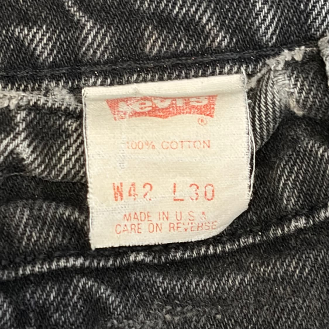 90s Made in USA 빈티지 리바이스 빅사이즈 흑청 블랙진  상품이미지5