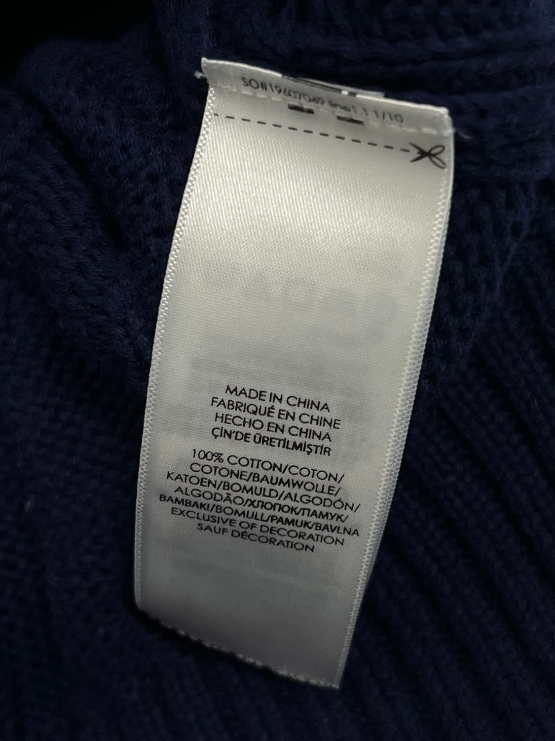 (M) 폴로랄프로렌 케이블 꽈배기 니트 네이비 상품이미지4