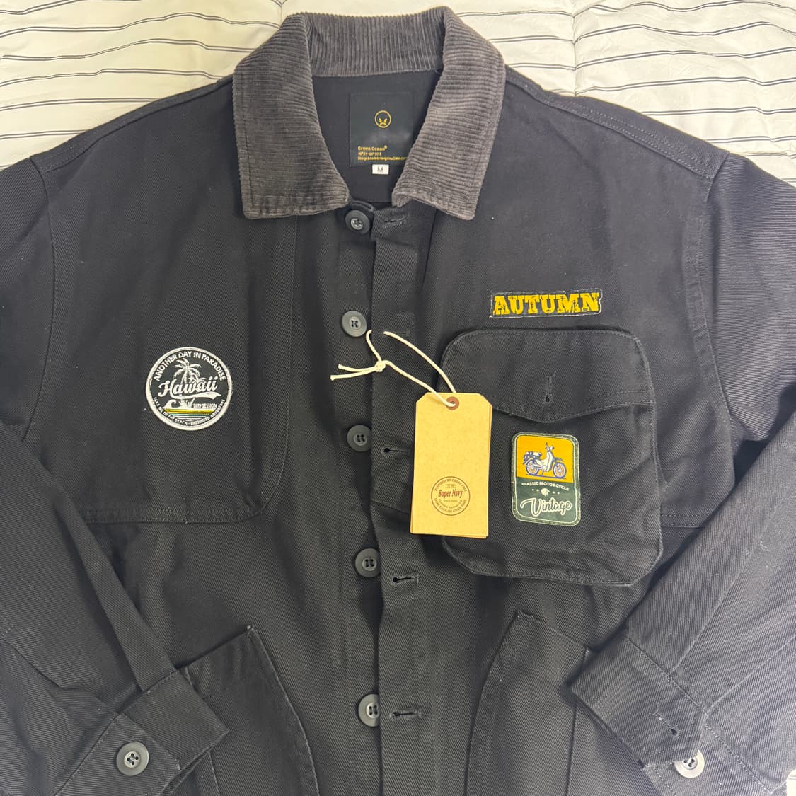 블랙 워크 자켓 M 새제품 상품이미지2