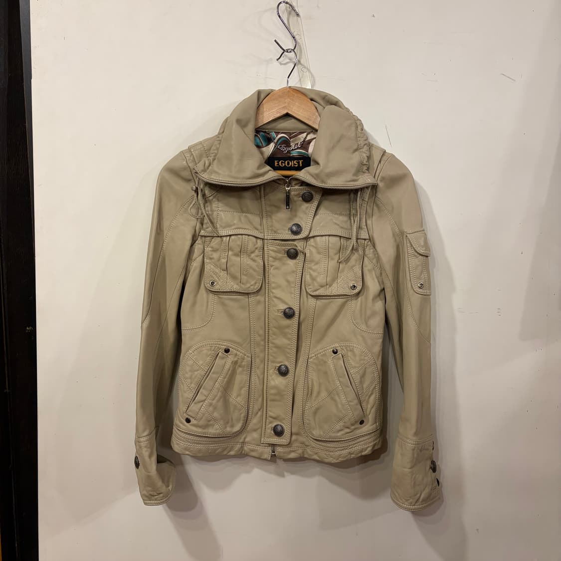 에고이스트 하이넥 레더자켓 상품이미지3