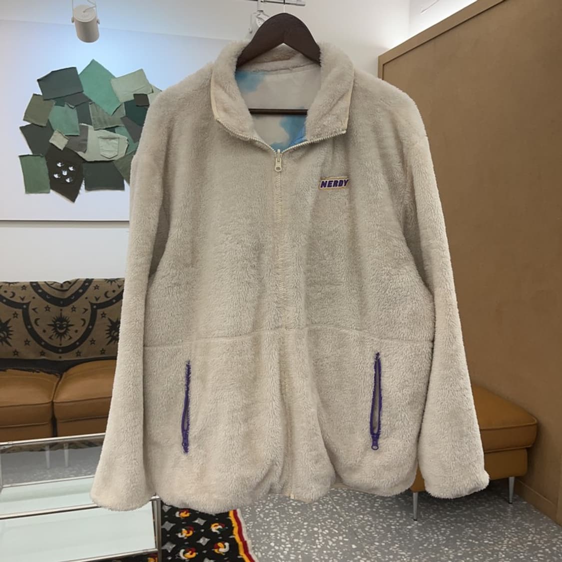 널디 레인보우 스카이 리버시블 양면 양털 후리스 110 C07447 상품이미지5