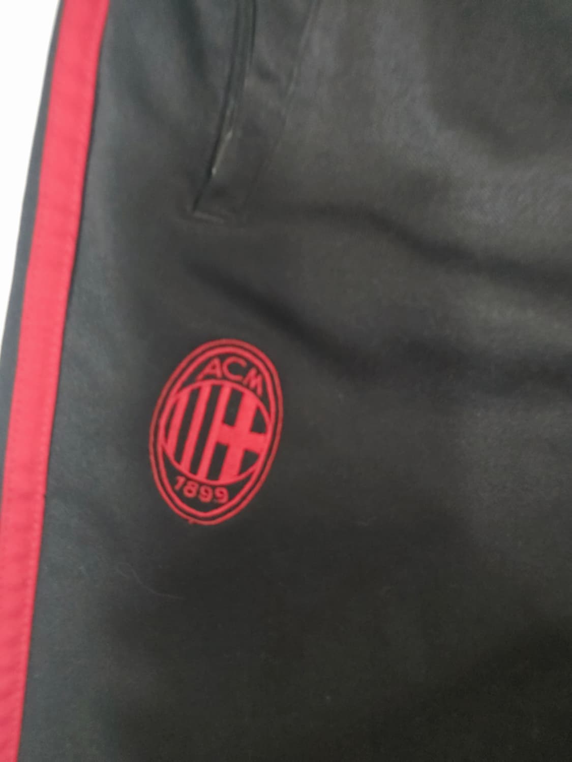 [아디다스] 블록코어 근본 AC밀란 검빨 6부 트랙 팬츠 105 상품이미지2