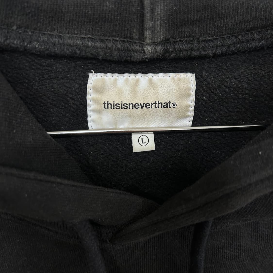 디스이즈네버댓 실버 빅로고 오버핏 후드티 상품이미지3