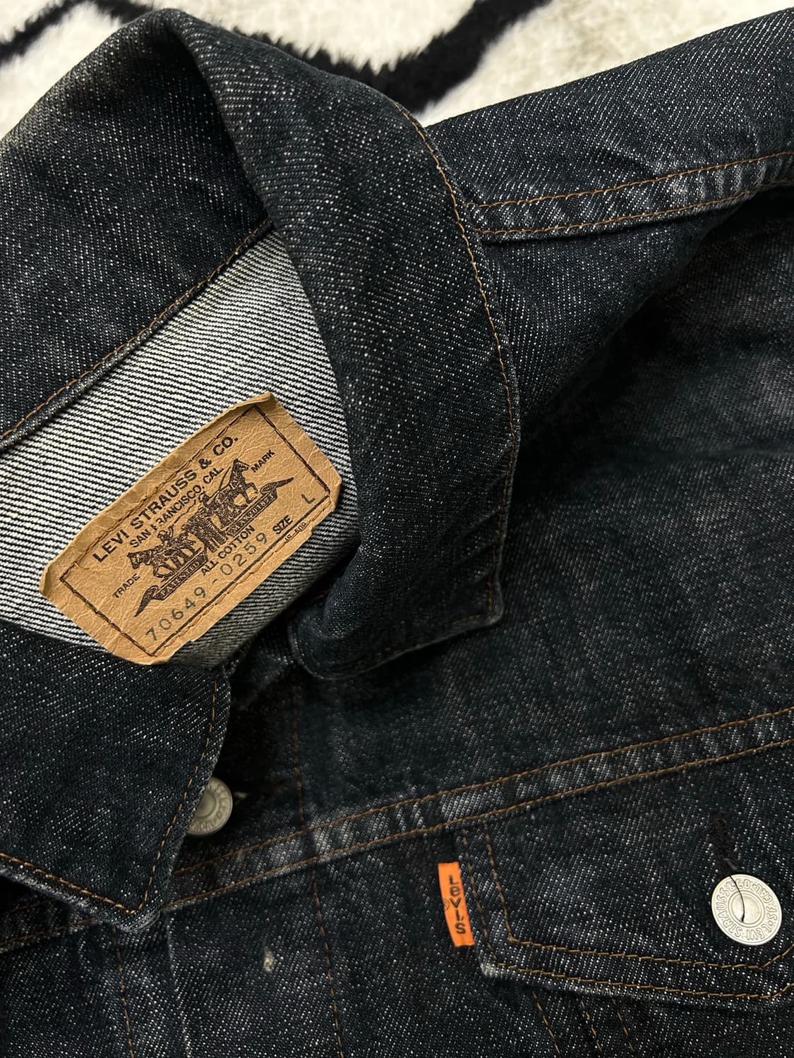 [L]리바이스 80s 오렌지탭 오버핏 데님 자켓/인디고/일본판 상품이미지5