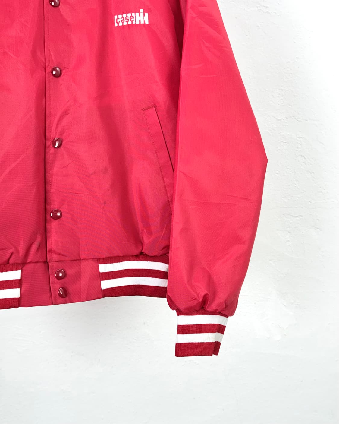 스윙스터 90s 레드 나일론 바시티 자켓 상품이미지5