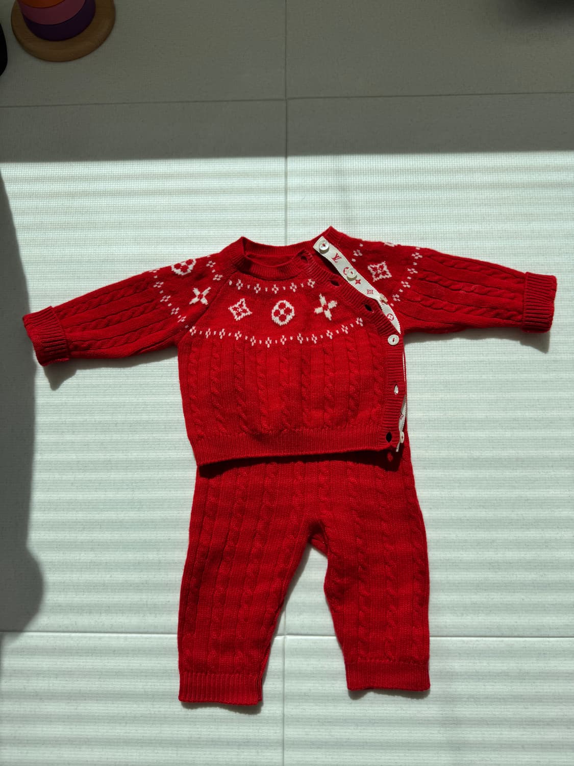 루이비통 아기용 캐시미어 셋업 6m 상품이미지1