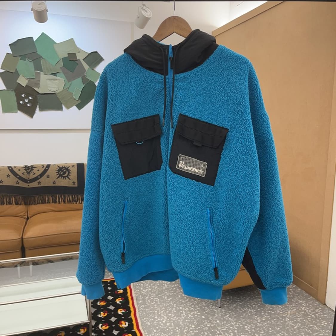 조던 엔지니어드23 비비드 블루 쉐르파 후리스 4XL C07007 상품이미지3