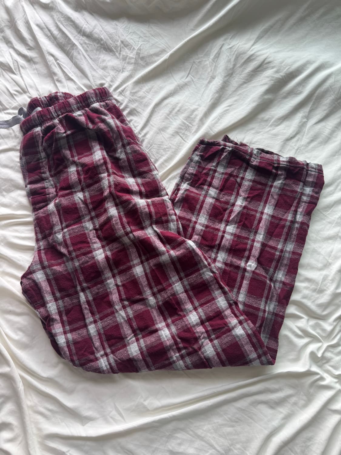 버건디 체크팬츠 상품이미지3