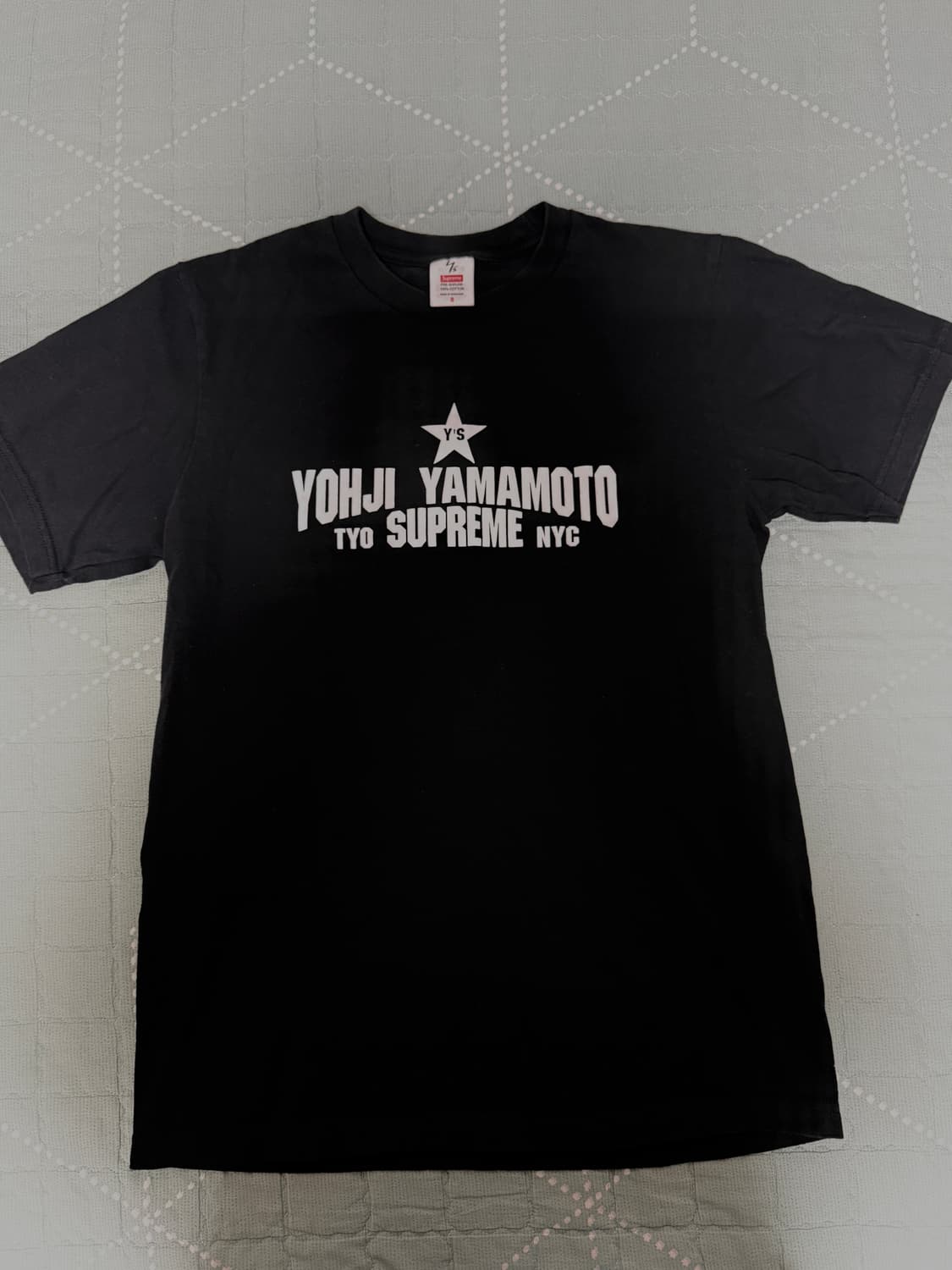 슈프림 x Y’s 바이 요지 야마모토 스타 티셔츠 블랙 상품이미지2