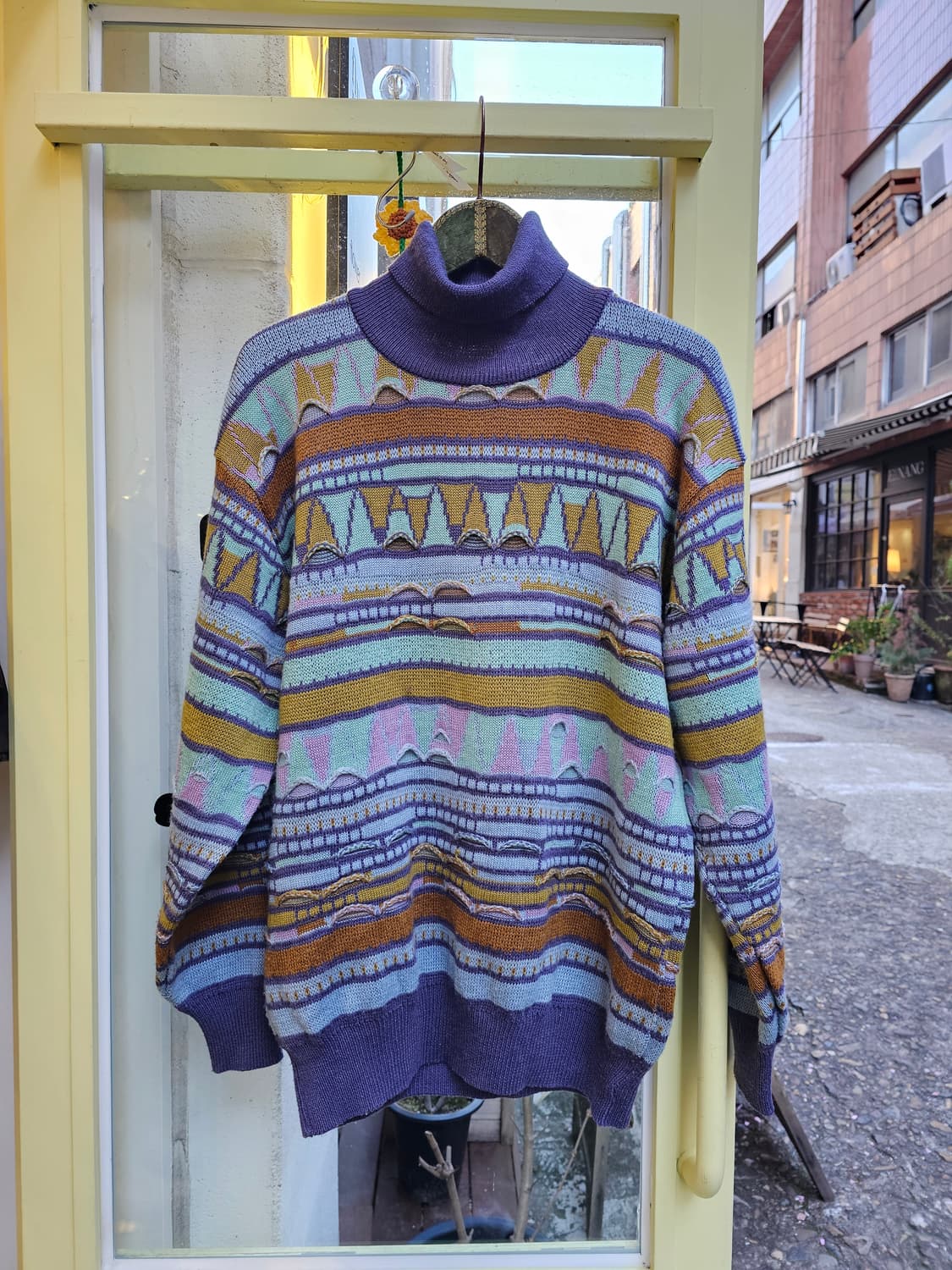 Jean-cox 에스닉 패턴 목폴라 상품이미지3