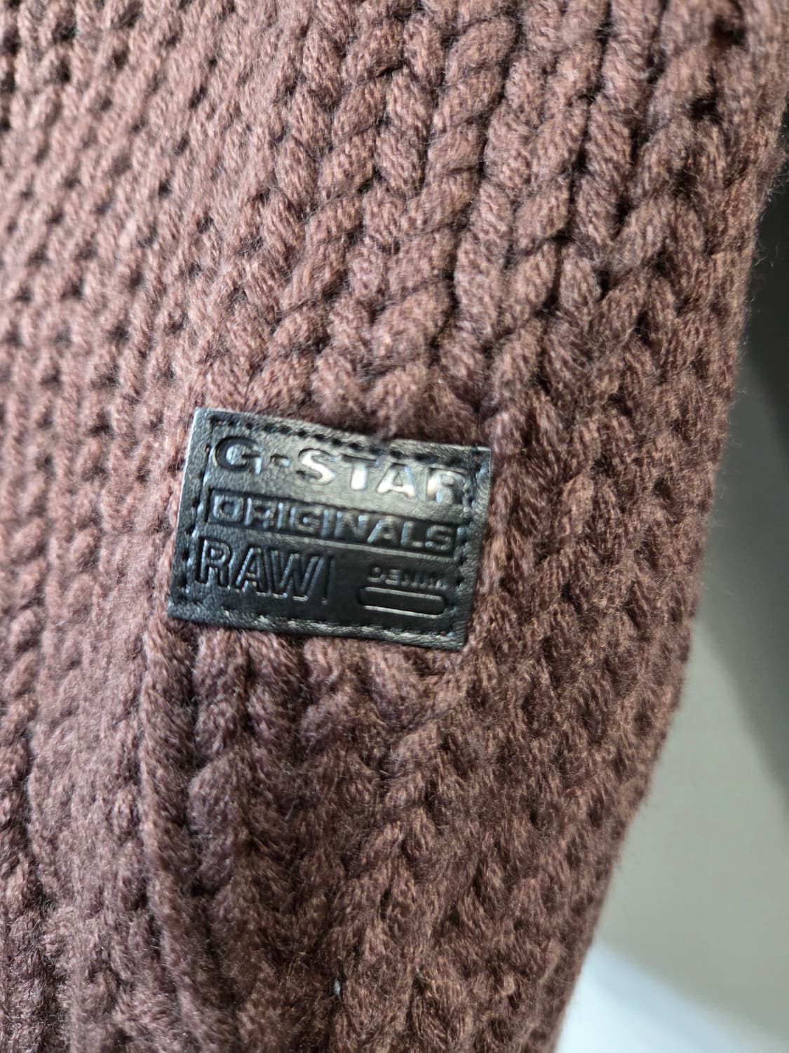 G-STAR브라운 터틀넥 니트 스웨터(M) 상품이미지4