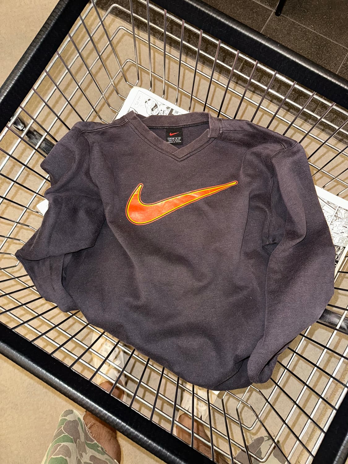90’s Nike V-neck Swoosh fading sleeve 상품이미지9