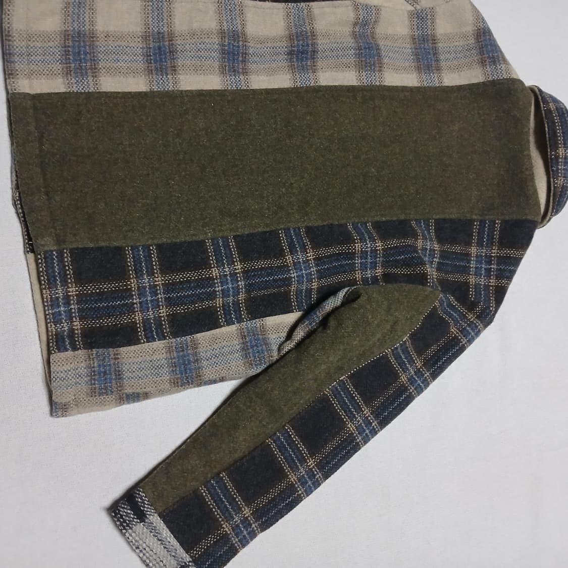 해외판 빈티지 모직 울 느낌의원단 누빔 체크 점퍼 자켓 상품이미지6