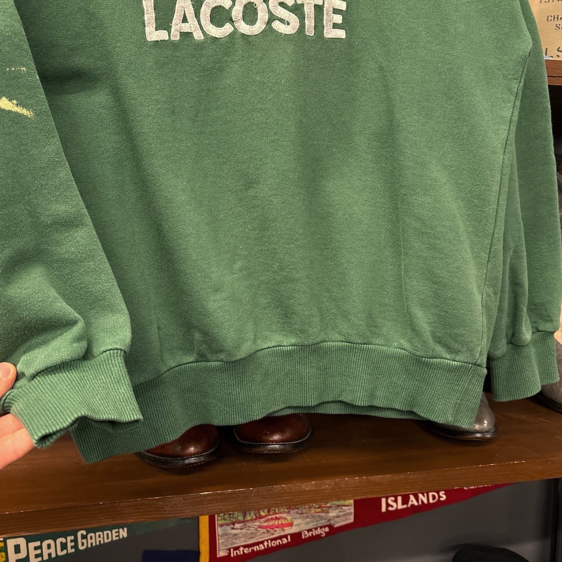 80~90s 슈미즈 라코스테 시그니처 레터링 엠브로이드 스웻셔츠 N894 상품이미지4