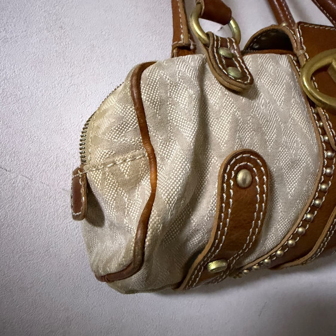 빈티지 발렌티노 V 로고 디테일 미니 토트백 상품이미지3