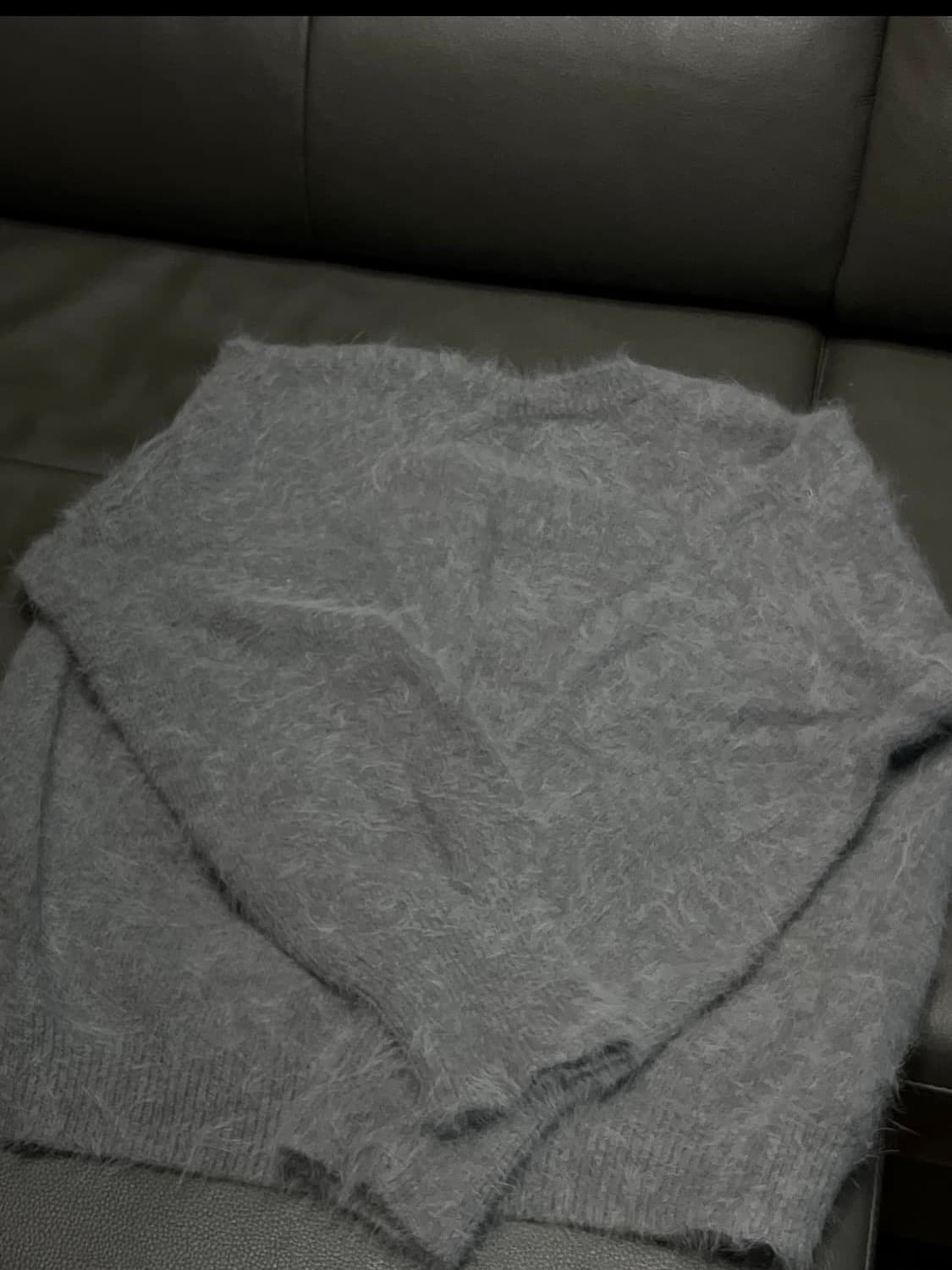 문선 유니섹스 프리미엄 앙고라 스웨터 그레이 상품이미지3