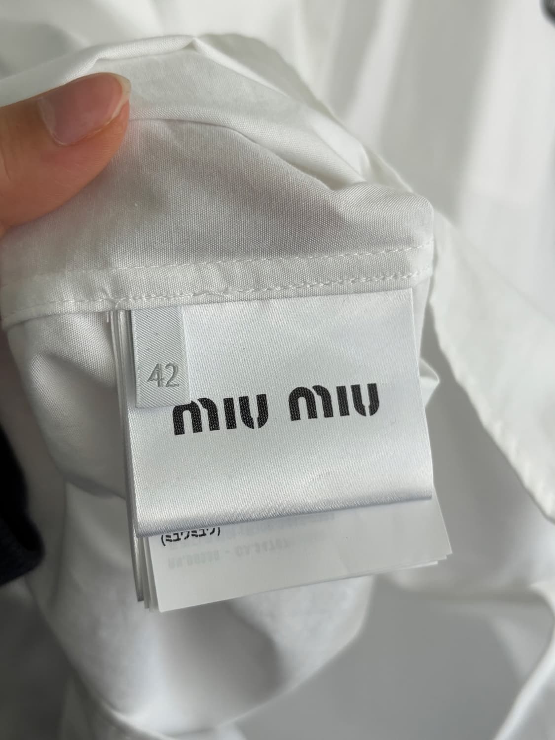 Miu Miu 미우미우 화이트 로고 셔츠 상품이미지6