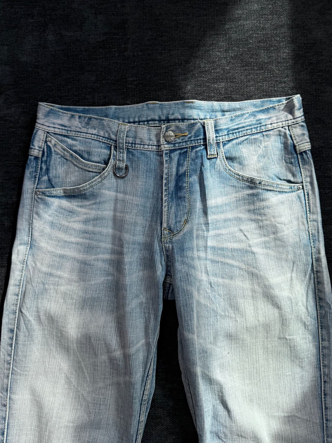 vintage union jack washed denim pants  S 상품이미지5