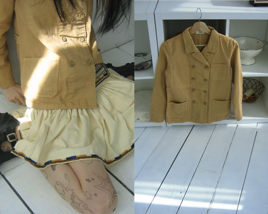 [PIPOCA] Cotton Double Botton Jacket 상품이미지1