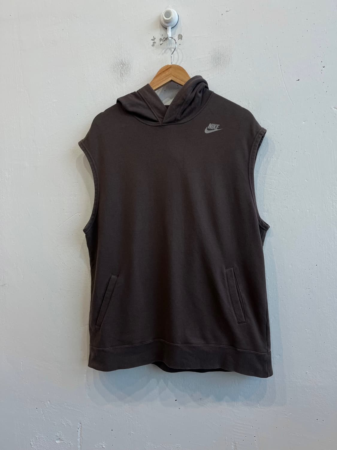 00s 나이키 재팬 슬리브리스 후드 브라운 L 상품이미지1