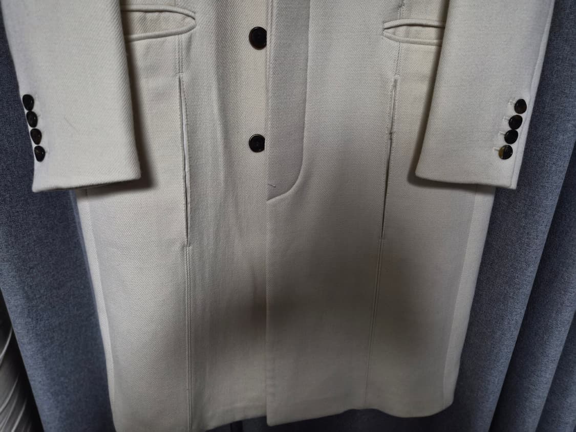 송지오옴므 울 아이보리 롱 코트 팝니다 우영미 타임옴므 솔리드옴므 상품이미지4