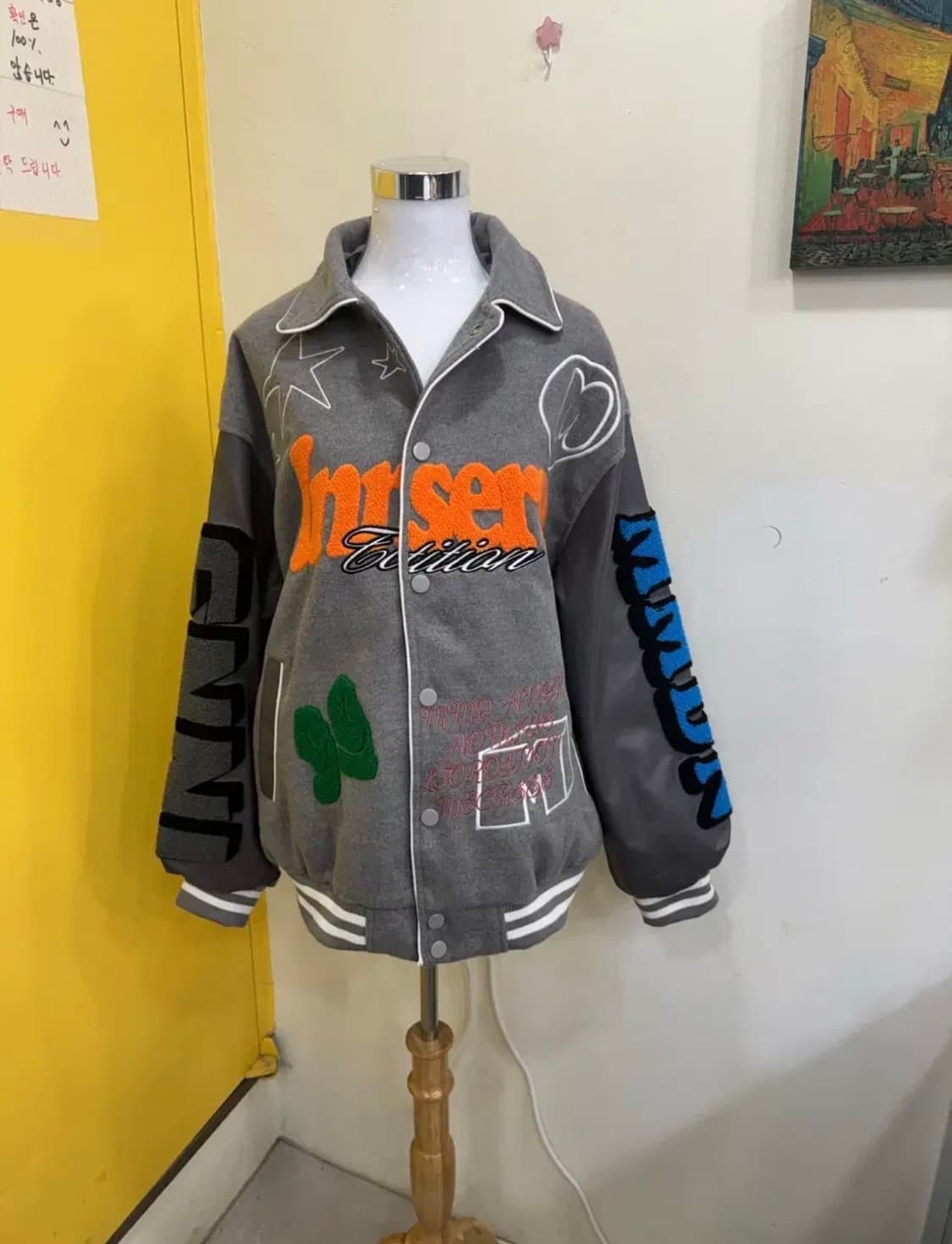INNSERSE 시그니처 패치 바시티 자켓 / 오버핏 상품이미지2