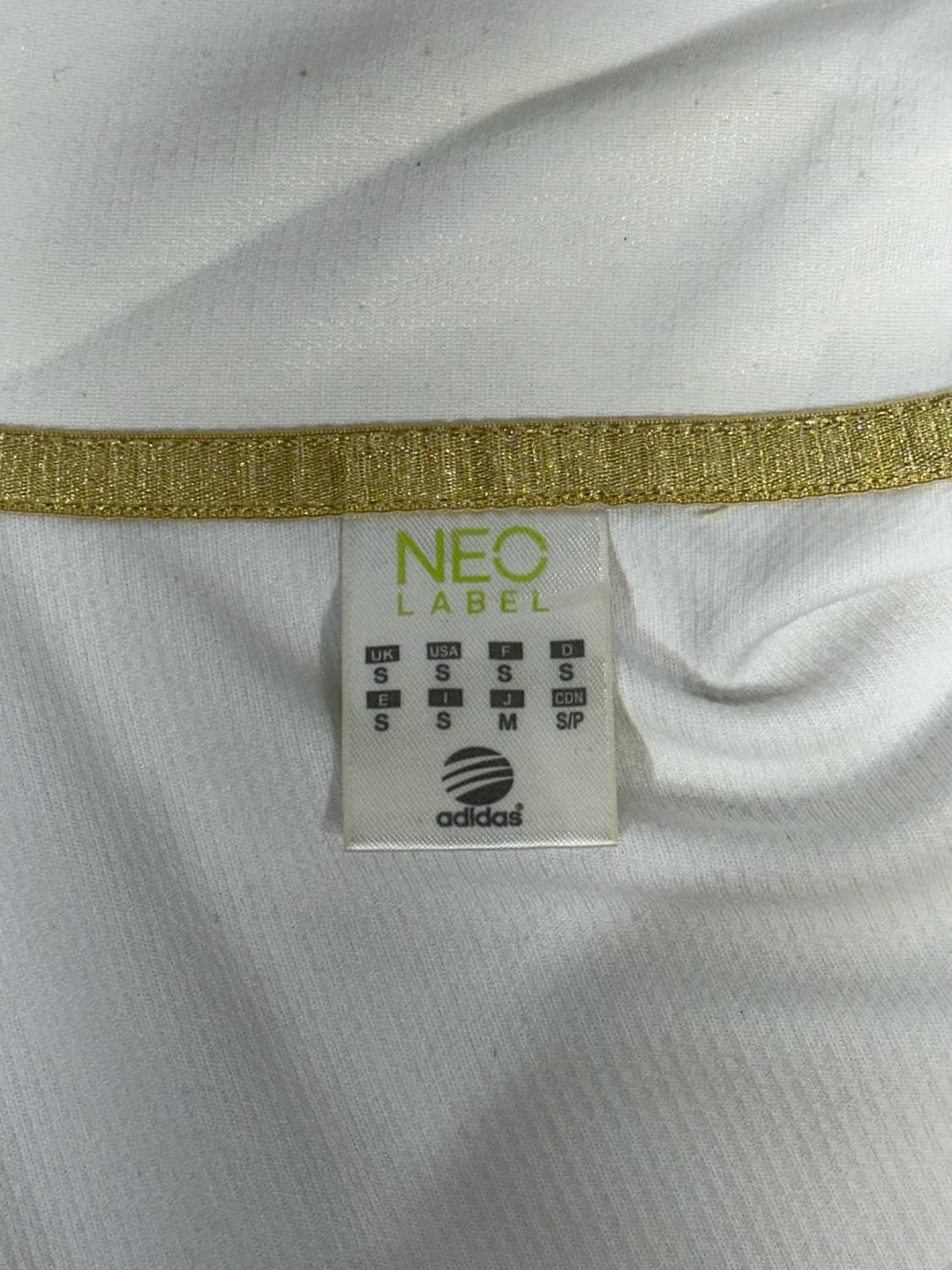 아디다스 화이트 골드 빅 로고 삼선 트랙탑 져지 M 상품이미지7