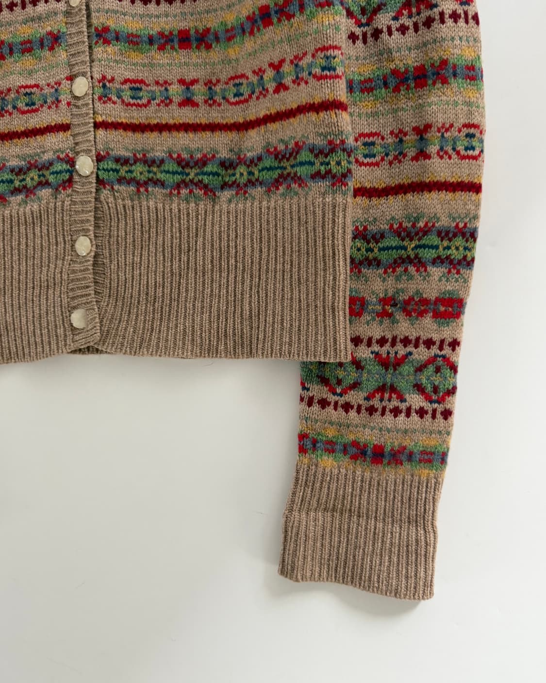 Polo 랄프로렌 90‘s 우먼 페어아일패턴 크롭 가디건 상품이미지6