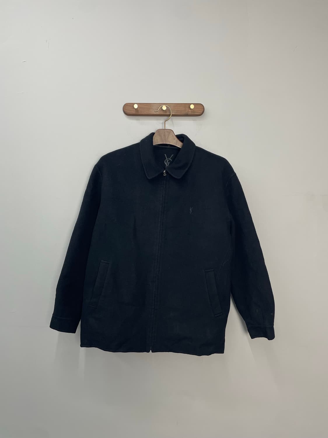 입생로랑 블랙 울 블루종 자켓 H1398 상품이미지2