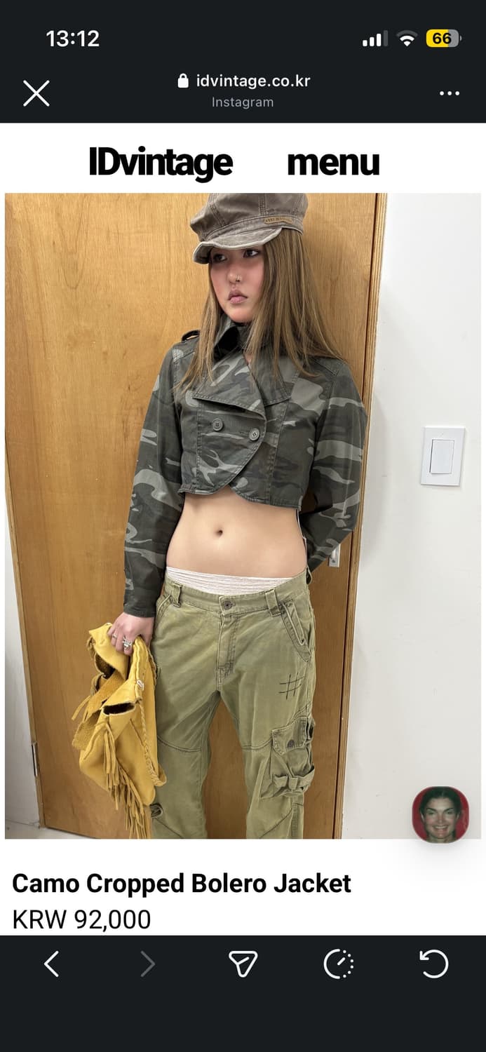 아이디 빈티지 카모크롭 자켓 상품이미지1