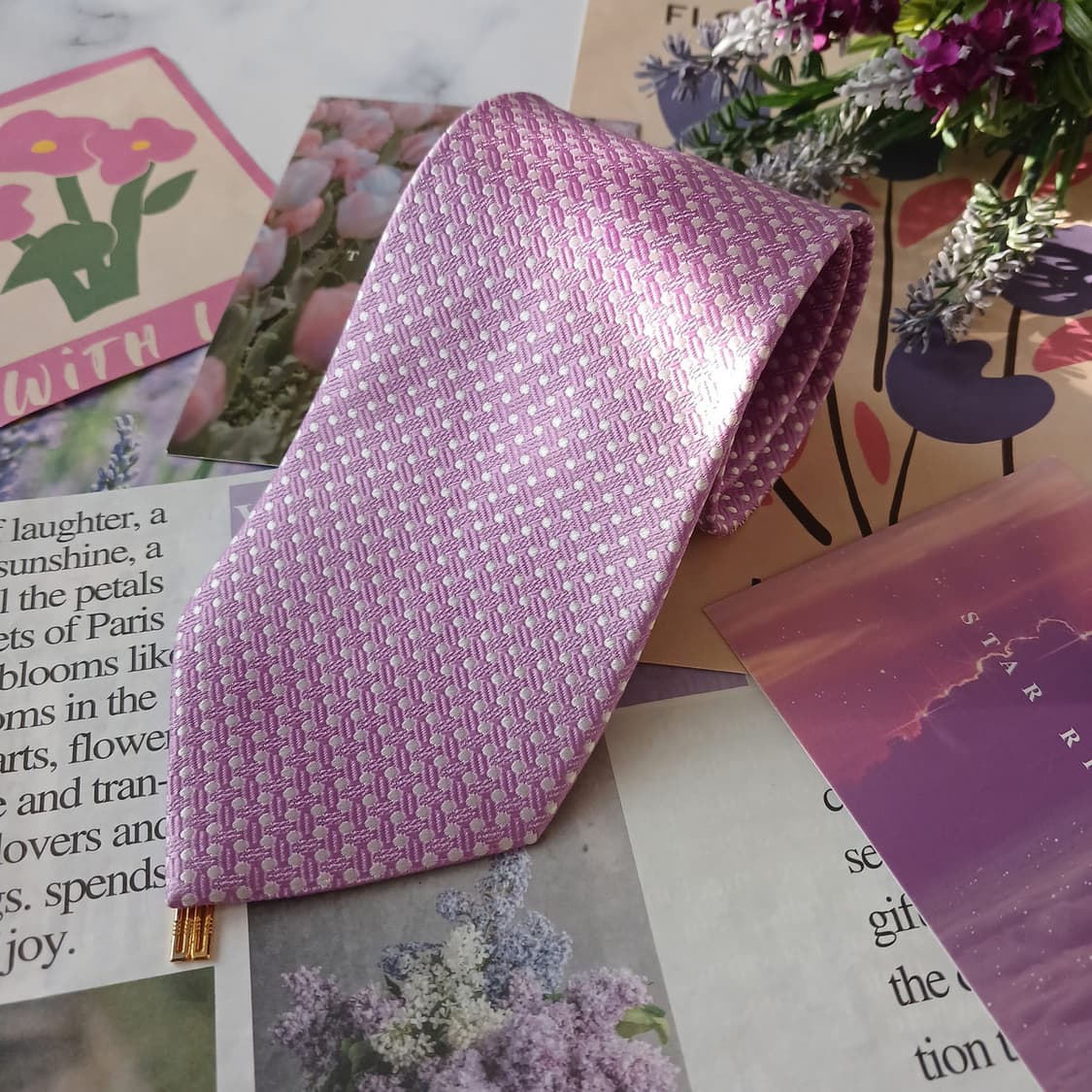 닥스 실크&폴리 핑크 자카드 넥타이 9cm A+등급 A18880
 상품이미지2