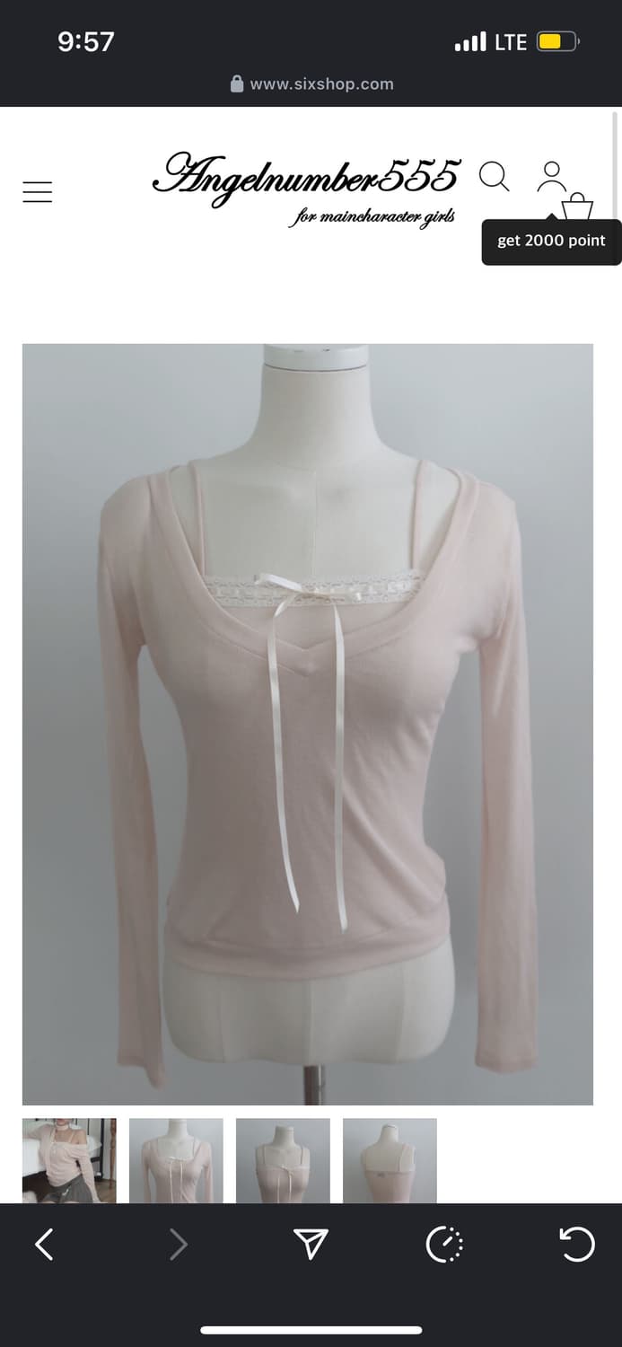 First love set (나시/v넥/스카프 세트) 상품이미지2