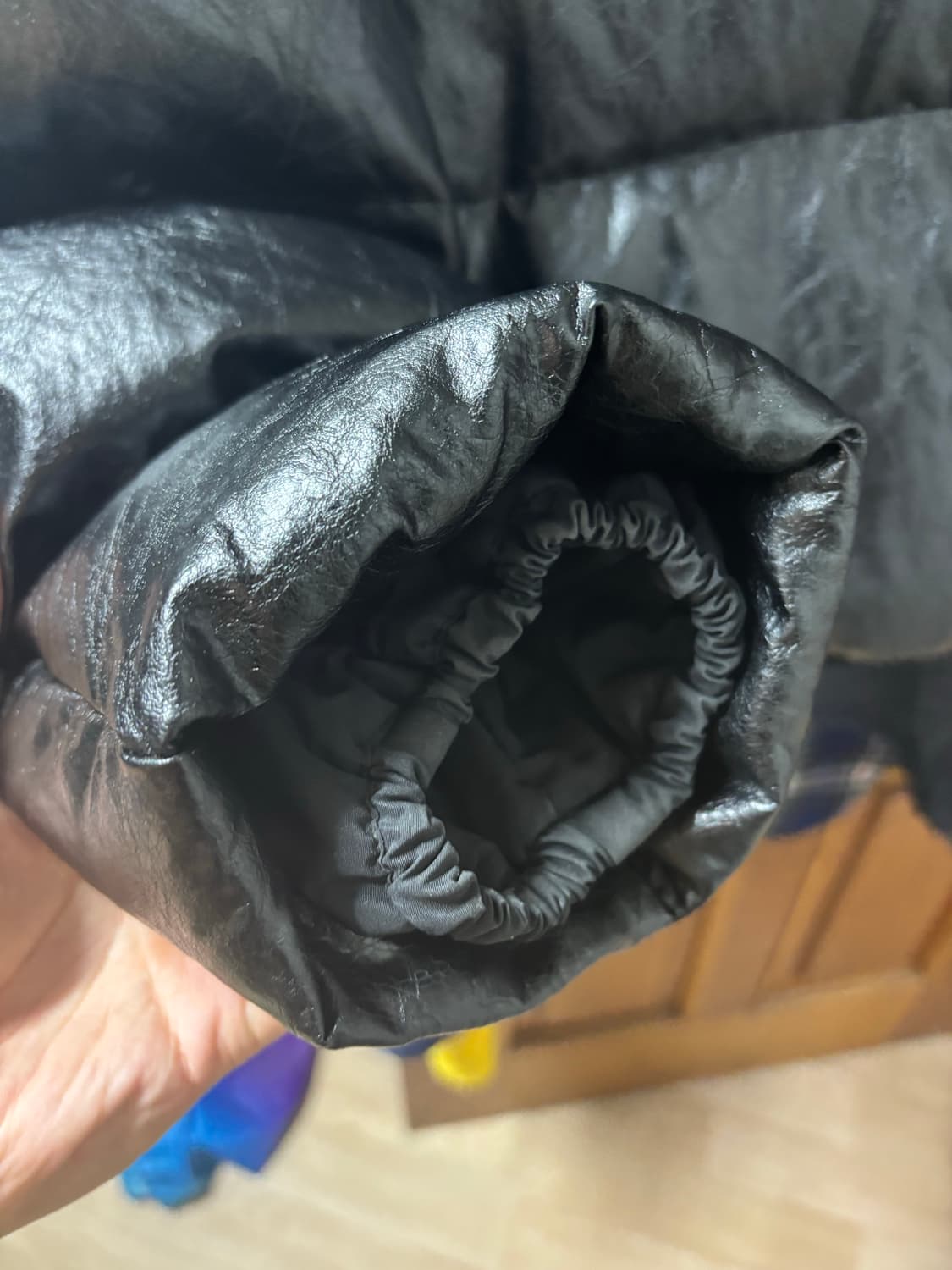 아모멘토 패딩 L 비건 레더 리버시블 상품이미지7