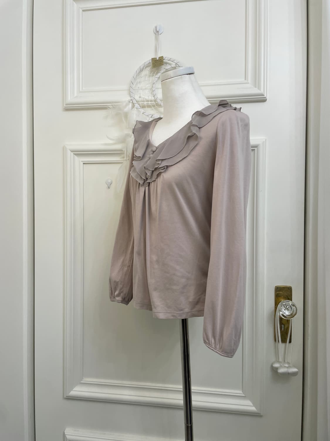 indi pink ruffle shirring top&indi pink 상품이미지8