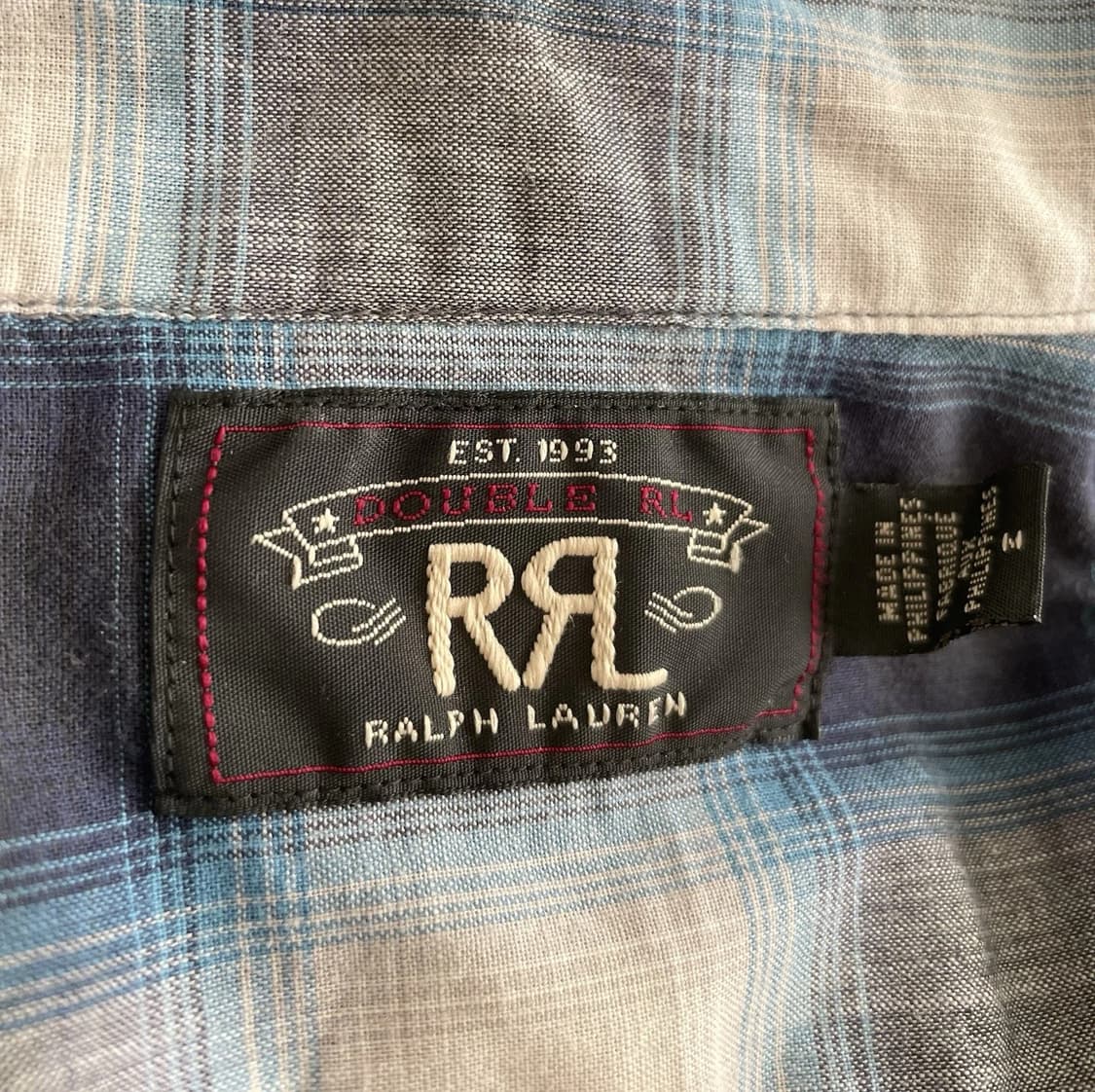 RRL 더블알엘 플레이드 오픈 칼라 캠프 셔츠 상품이미지2