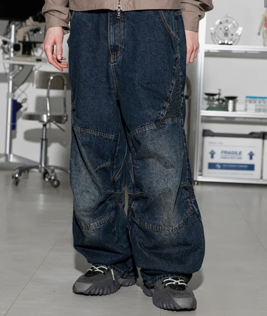 글랙 GP058 니캡 바이커 데님 팬츠 (INDIGO) 상품이미지1