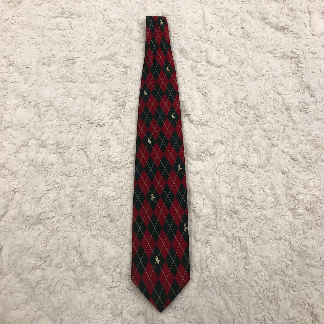 폴로 랄프로렌 90s 포니 아가일 체크 넥타이 상품이미지1