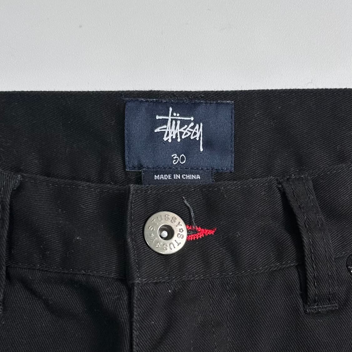 00s 스투시 SS링크 블랙 코튼 팬츠 상품이미지7